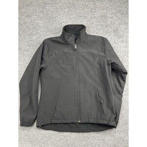 Black Diamond Jacket Womens Medium Black Softshell Fleece Lined‎ Zip Pockets